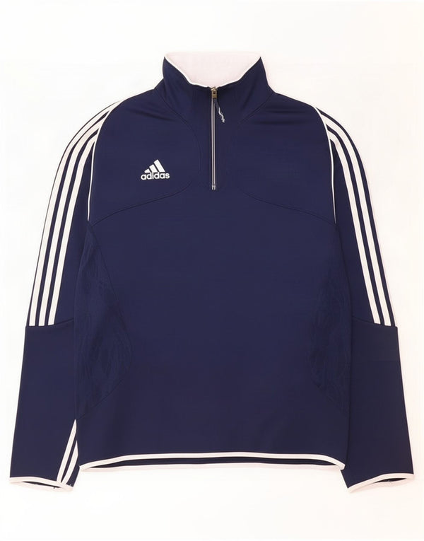 Giacca da ginnastica da uomo Adidas Pullover UK 44/46 Large Blu Navy
