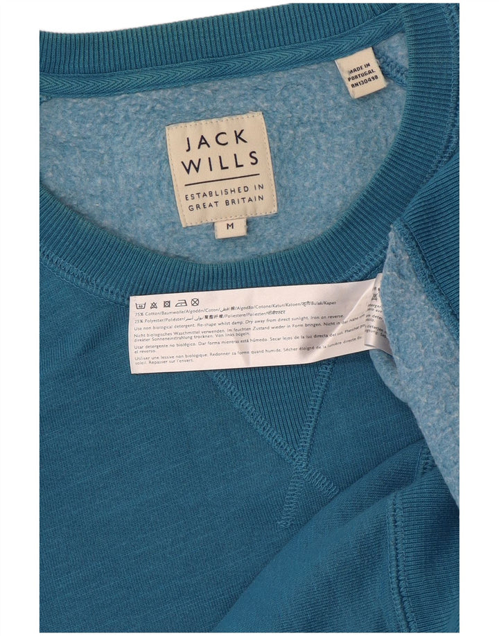 Felpa grafica da uomo Jack Wills, maglione, cotone blu medio