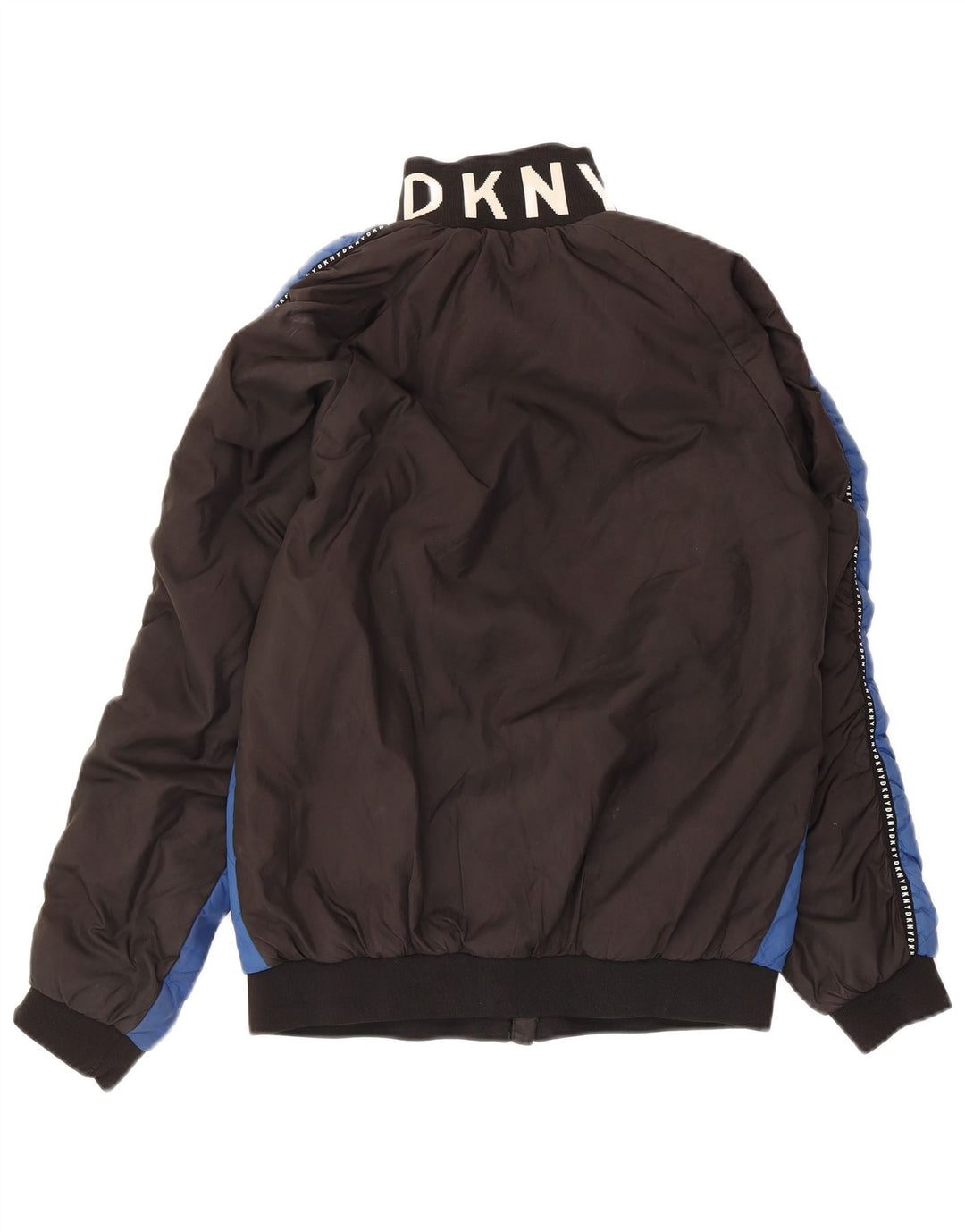 Giacca trapuntata grafica da donna Dkny UK 14 Poliestere color block blu medio