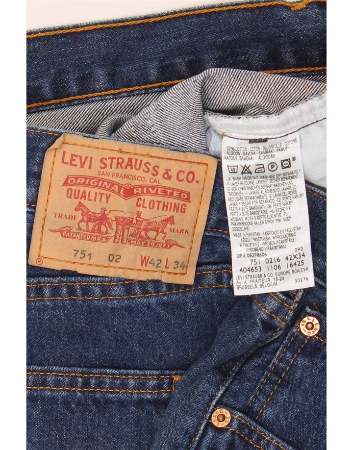 Levi's Uomo 751 Jeans dritti W42 L34 Cotone Blu