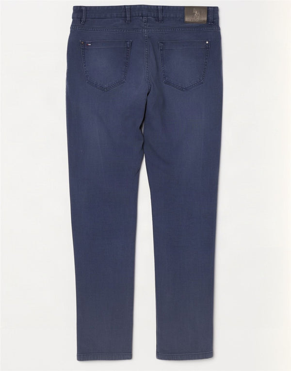 Polo Assn. Pantaloni casual da uomo slim fit W36 L31 in cotone blu navy