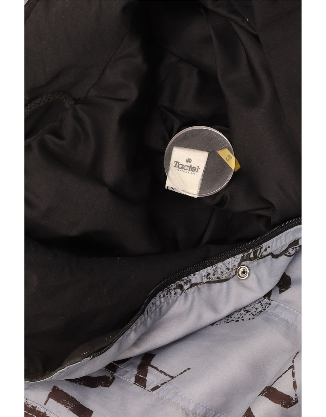 TACTEL Giacca anorak grafica da uomo UK 48 4XL Blu poliammide