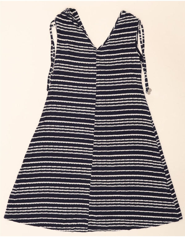 Abito a trapezio da donna Marks & Spencer UK 10 piccolo a righe blu navy