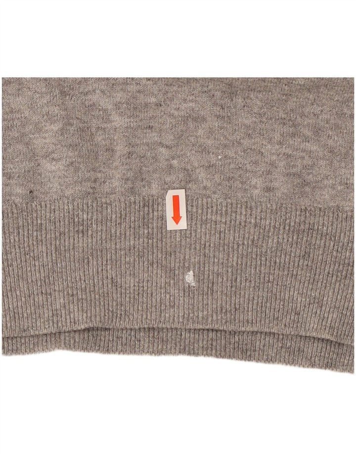 Maglione da uomo con scollo a V Marks & Spencer piccolo cotone chiazzato grigio