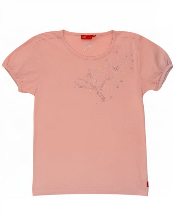 T-shirt grafica da donna Puma UK 10 piccola rosa