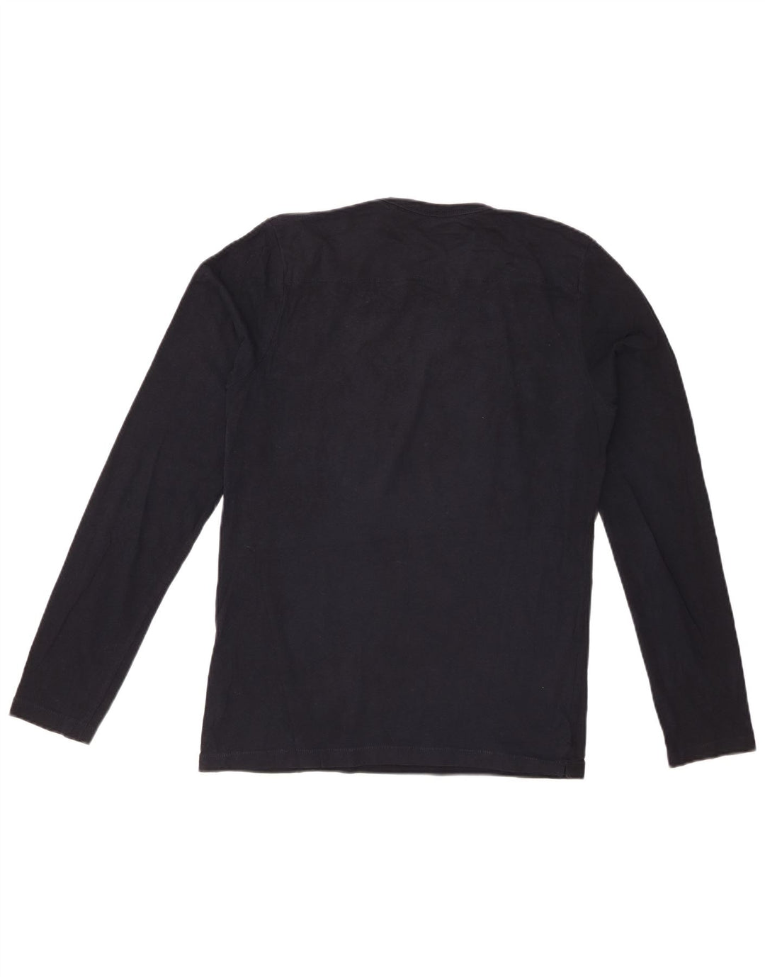 FRENCH CONNECTION Top da uomo a maniche lunghe in cotone blu navy medio