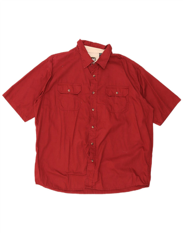 Camicia Lee da uomo a maniche corte vestibilità regolare XL in cotone rosso