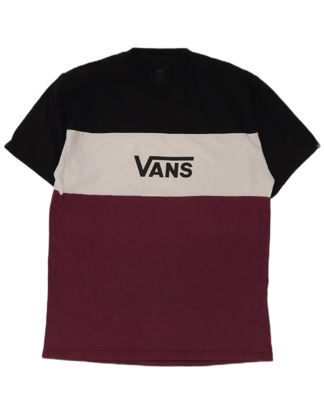 T-shirt grafica da uomo Vans Top grande in cotone color block multicolore
