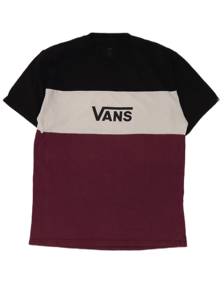 T-shirt grafica da uomo Vans Top grande in cotone color block multicolore