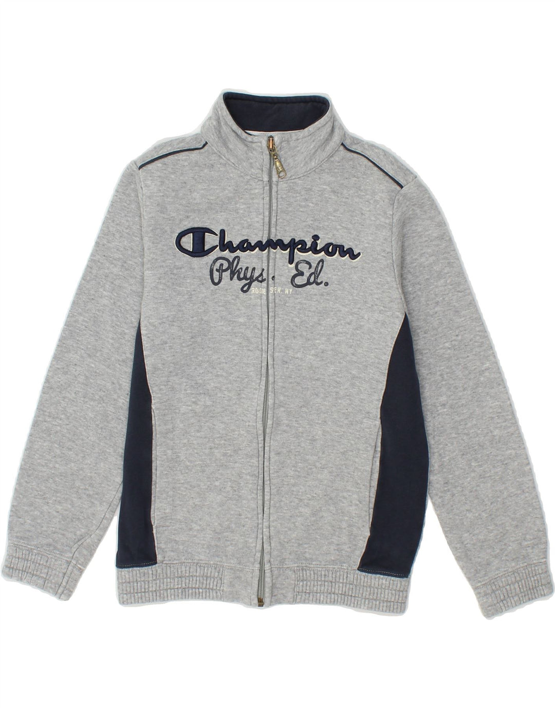 CHAMPION Boys Graphic Tracksuit Top Jacket 7-8 Years Small  Grey Vintage Champion and Second-Hand Champion from Messina Hembry 
