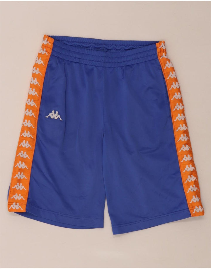 Pantaloncini sportivi grafici Kappa da bambino 13-14 anni in poliestere color block blu