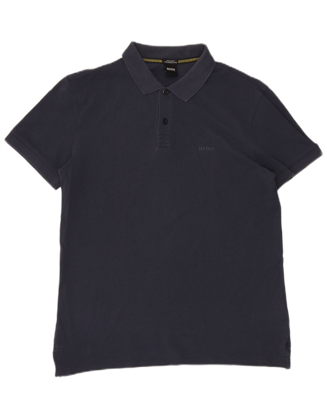Polo da uomo HUGO BOSS Large in cotone blu navy