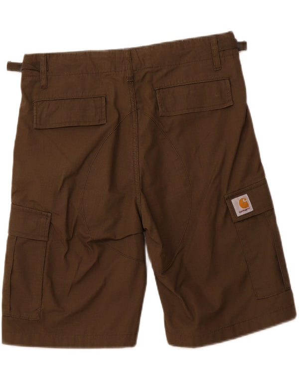CARHARTT Mens Cargo Shorts W30 Medium Brown Cotton