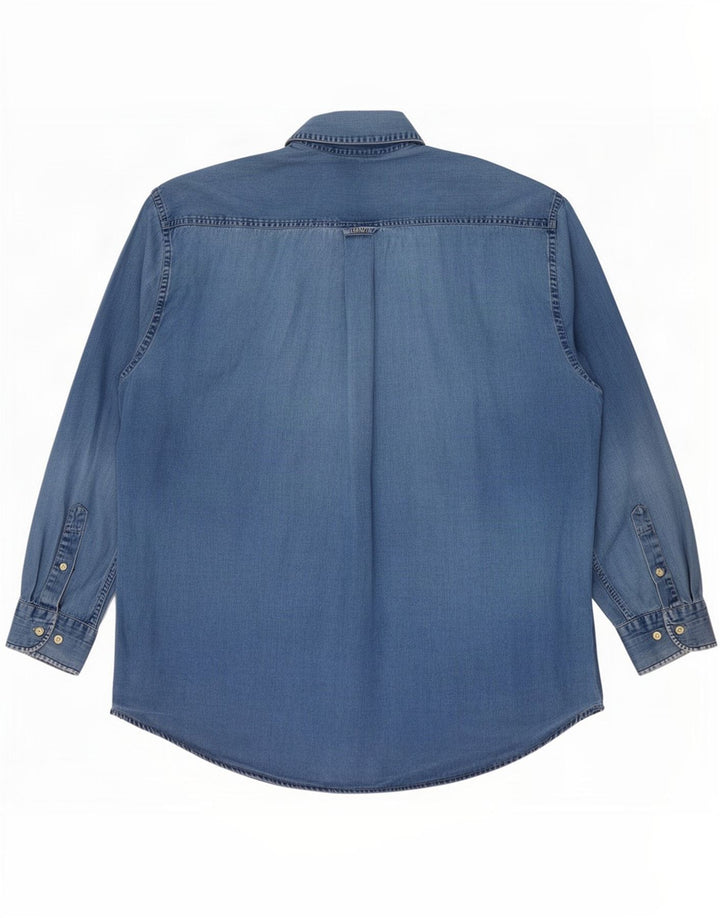 Gant Camicia in denim da uomo XL in cotone blu