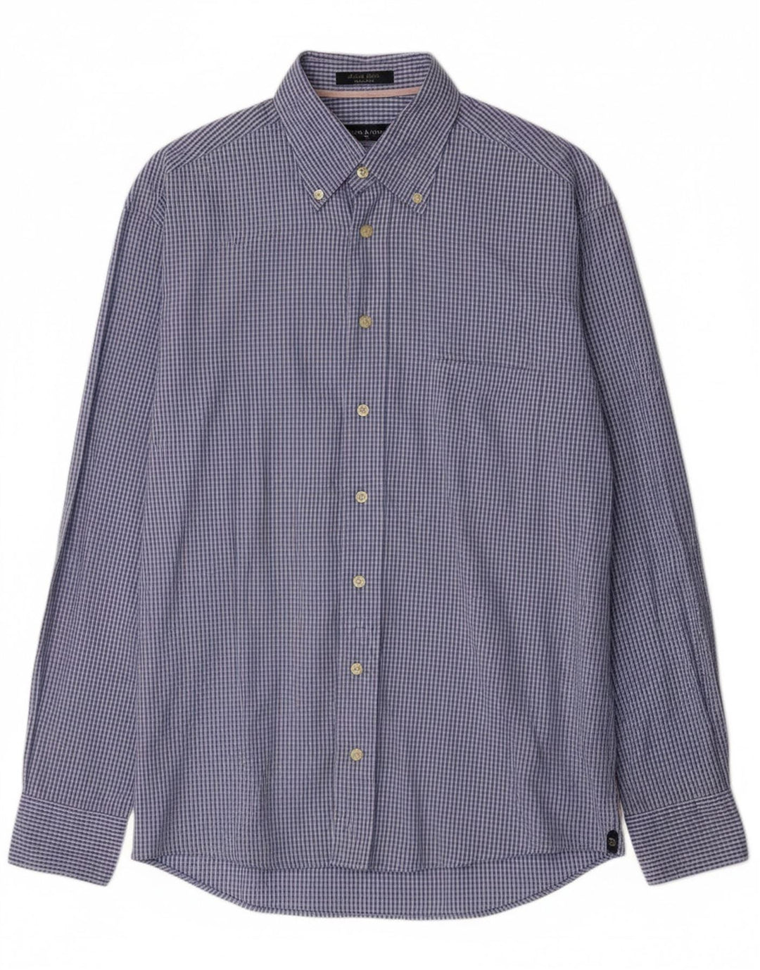 GANT Mens Shirt Medium Blue Check Cotton