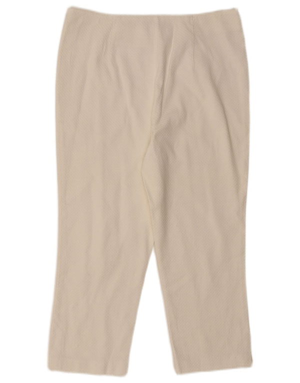 Pantaloni Capri da donna Luisa Spagnoli IT 44 Medium W30 L21 Cotone bianco