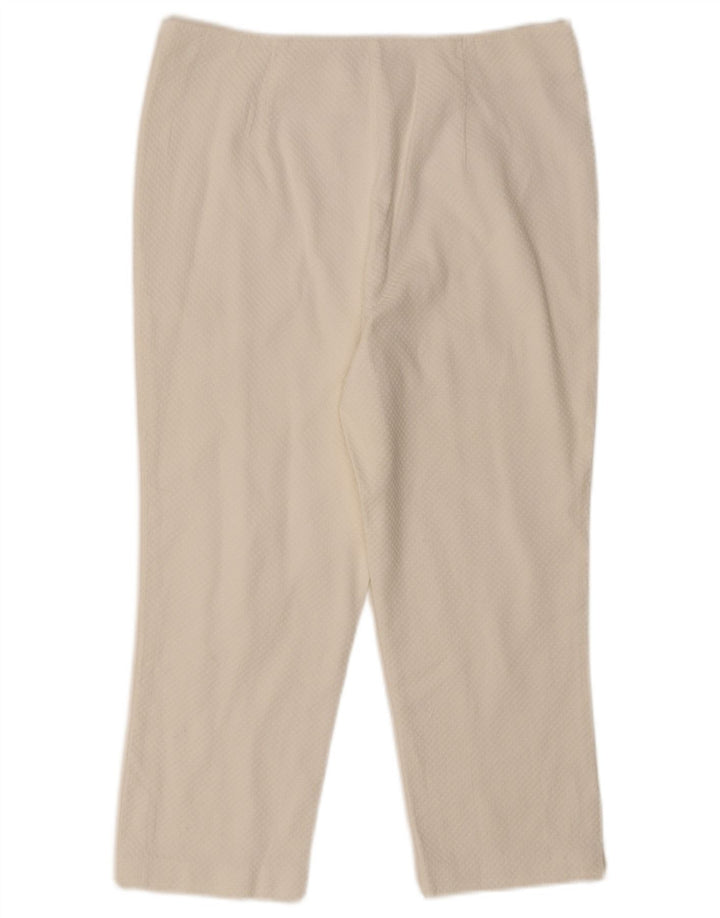 Pantaloni Capri da donna Luisa Spagnoli IT 44 Medium W30 L21 Cotone bianco