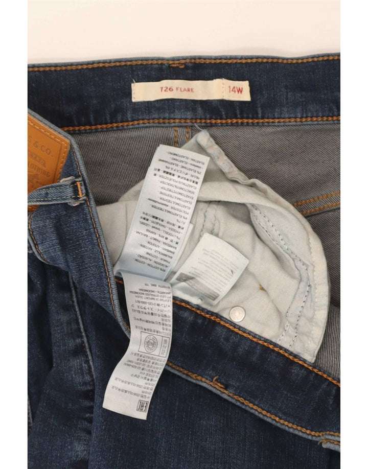 Levi's Donna 726 Jeans svasati US 14 XL W36 L33 Cotone blu