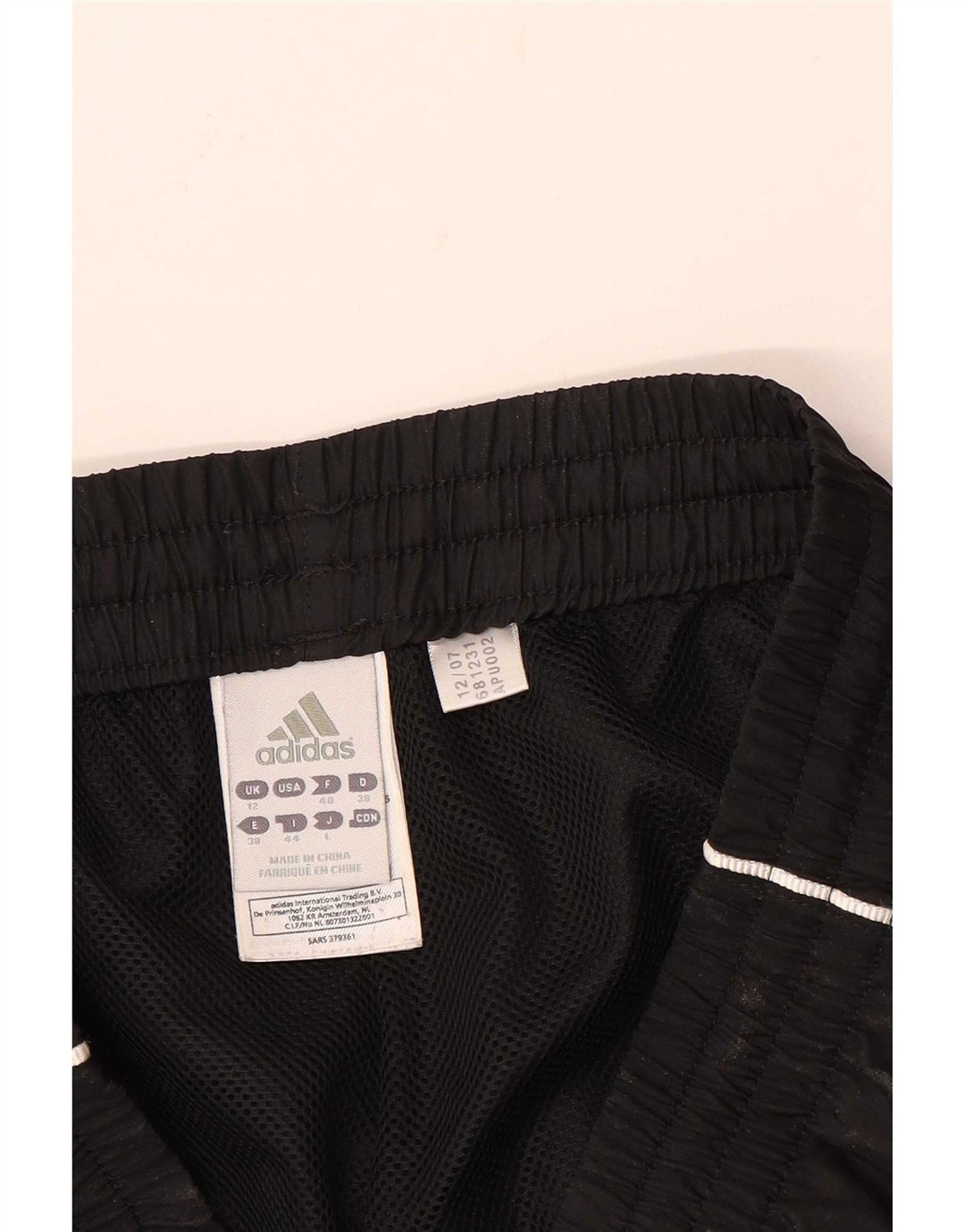Pantaloni da tuta da donna Adidas UK 12 Medium Nero Poliestere
