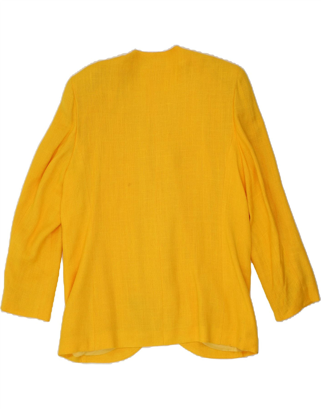 LIBRA Womens Longline 4 Button Blazer Jacket UK 16 Large Yellow Vintage Libra and Second-Hand Libra from Messina Hembry 