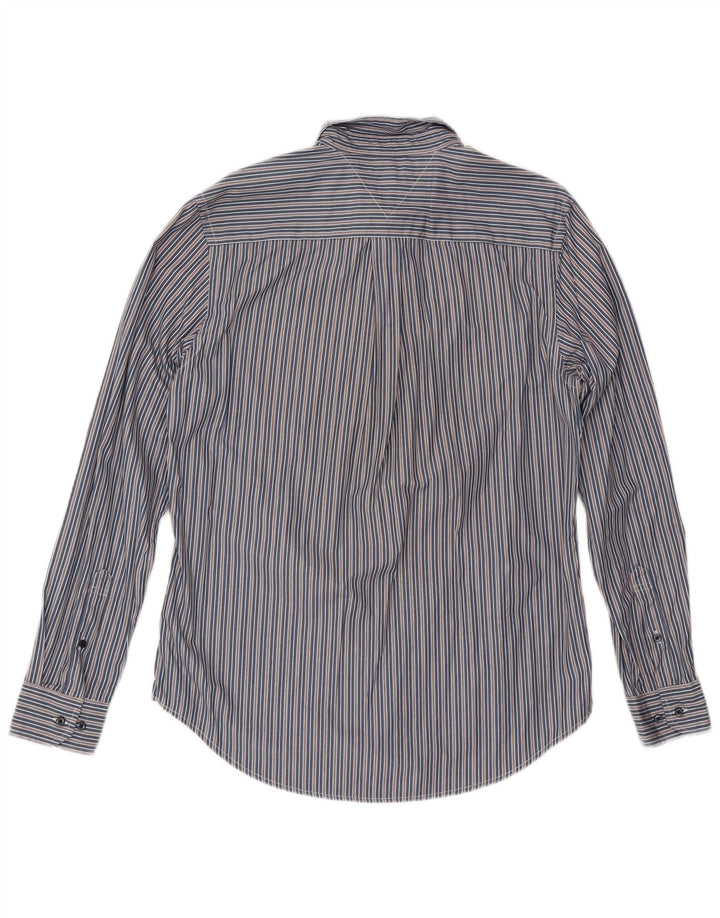 Camicia da uomo su misura Tommy Hilfiger Cotone a righe blu navy medio