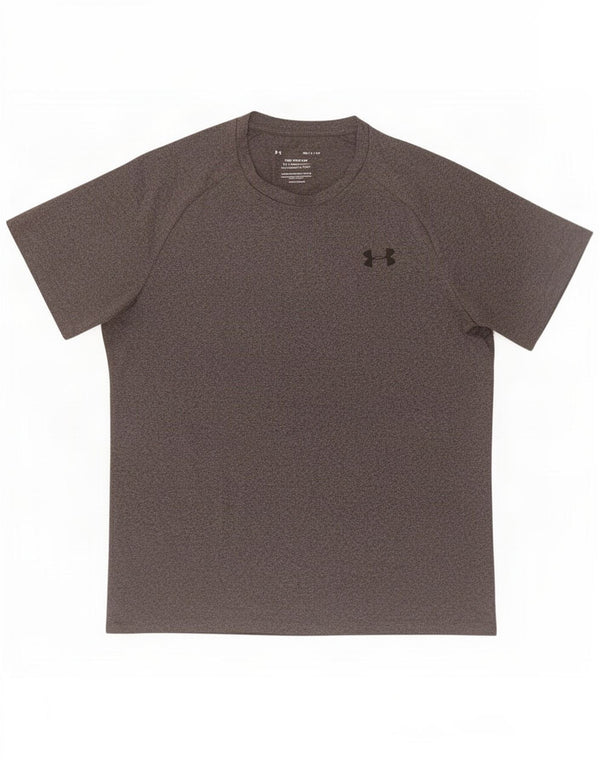 Maglietta Under Armour da uomo Heat Gear Top in poliestere chiazzato grigio piccolo