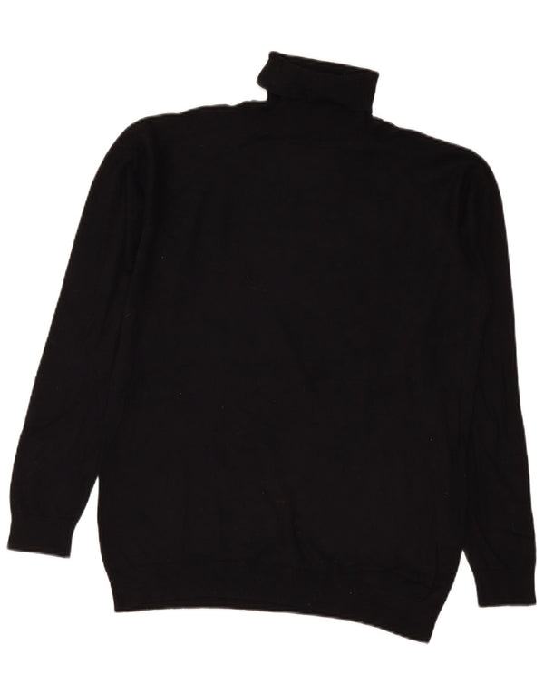Maglione Zara da uomo con collo alto e viscosa nera media