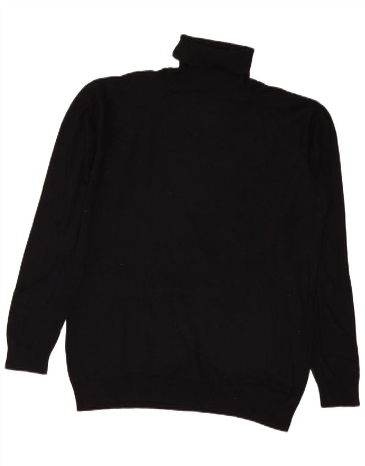 Maglione Zara da uomo con collo alto e viscosa nera media