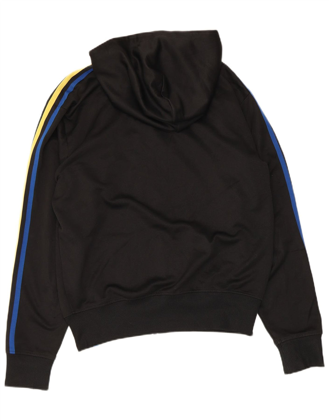 Maglione con cappuccio e zip Adidas da uomo in poliestere nero medio