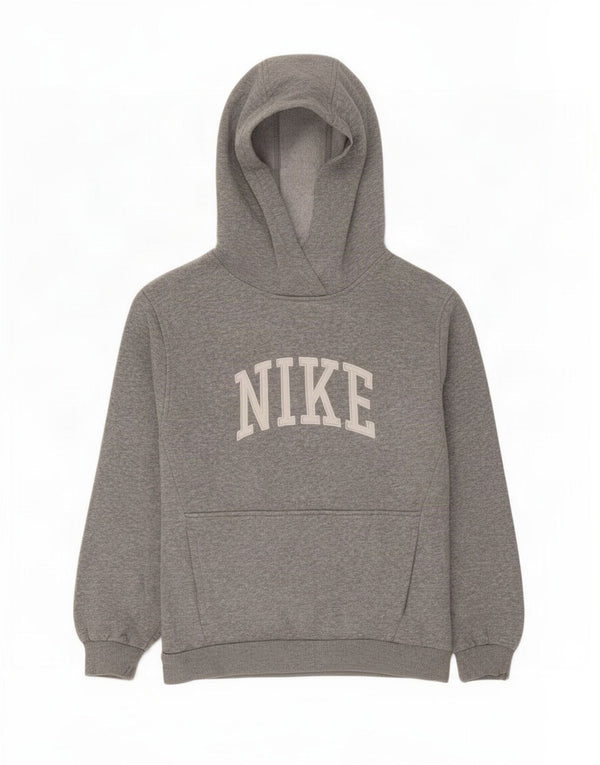 Felpa con cappuccio grafica Nike da bambino, 12-13 anni, in cotone grigio screziato grande
