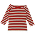Marks & Spencer Top da donna con spalle scoperte manica 3/4 UK 12 medio rosso a righe