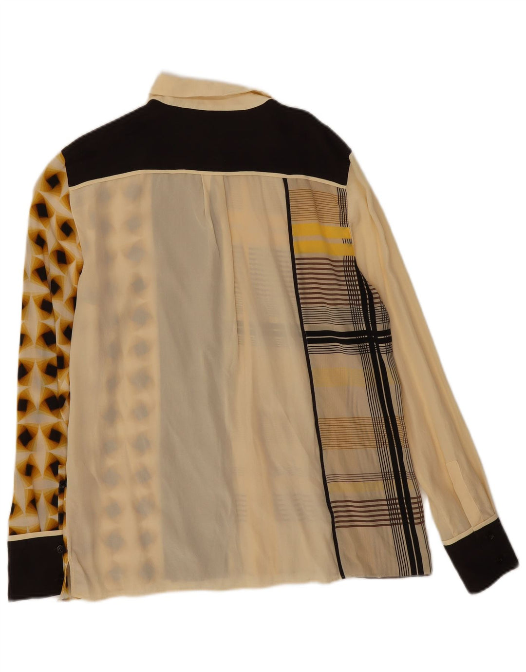 Camicetta da donna Sportmax UK 12 Seta geometrica beige medio