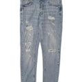 Jeans slim invecchiati da uomo Zara UE 42 Large W32 L28 Blu