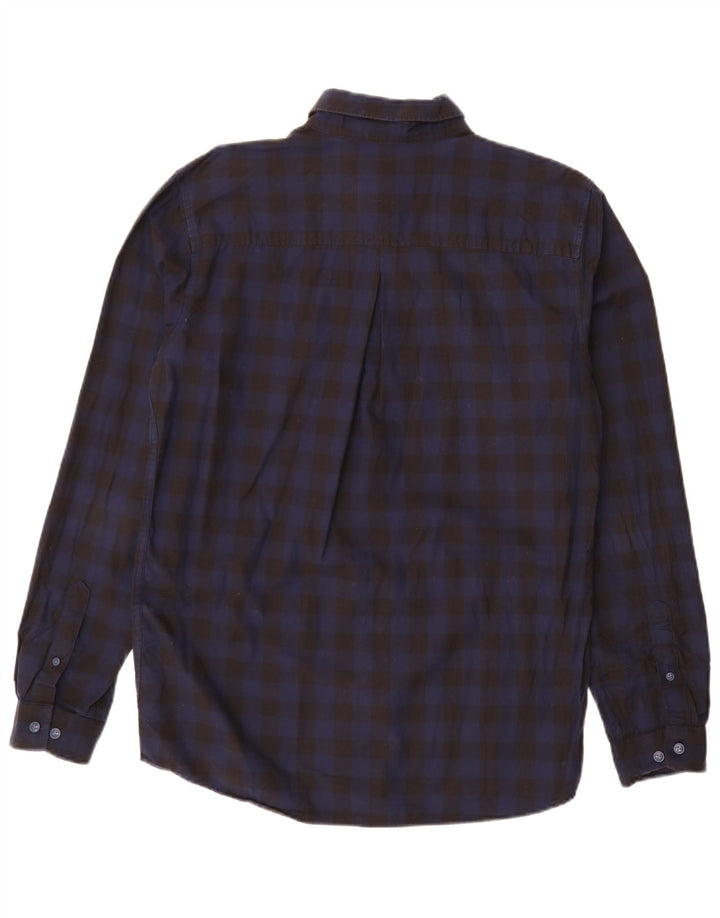 JACK & JONES Camicia slim fit da uomo grande in cotone a quadretti nero