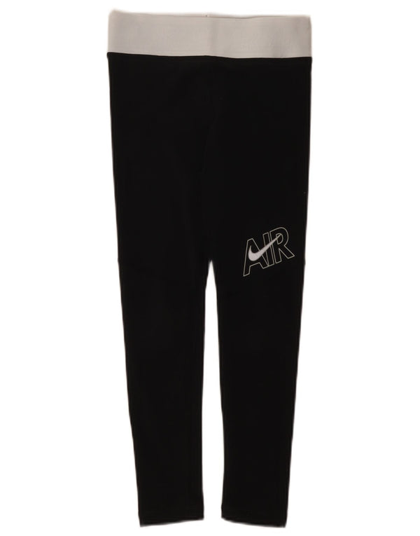 Leggings grafici Nike per ragazze 8-9 anni piccoli in cotone color block nero