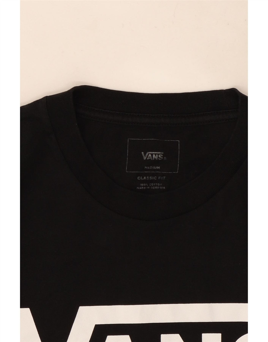 T-shirt grafica da uomo con vestibilità classica Vans, cotone medio nero