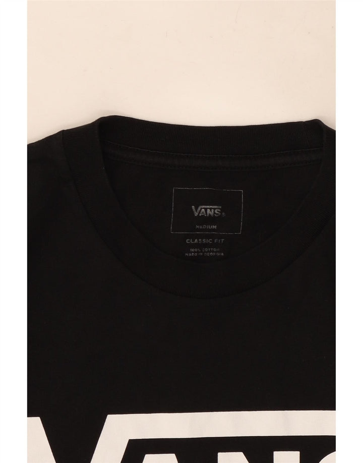 T-shirt grafica da uomo con vestibilità classica Vans, cotone medio nero