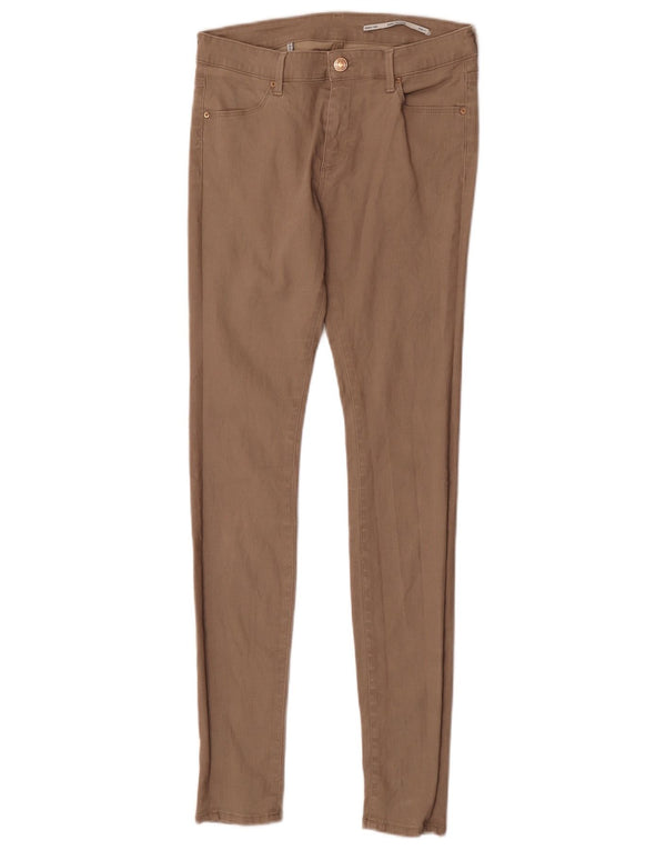 Pantaloni casual skinny da donna a vita media Zara EU 36 XS W26 L30 Beige