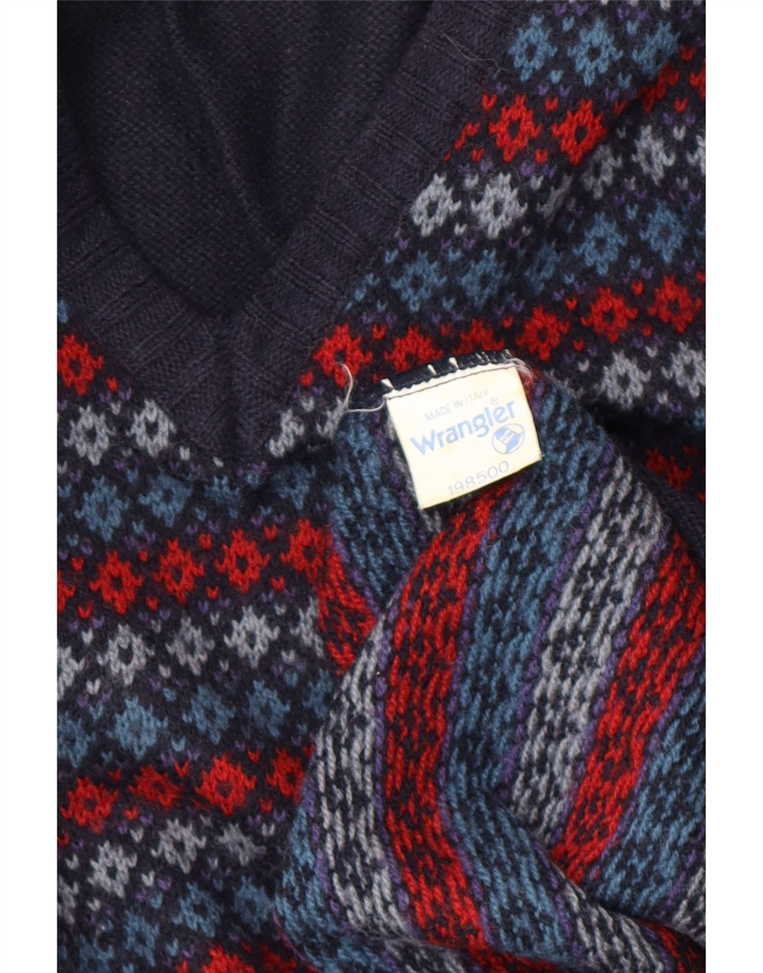 Canotta da uomo WRANGLER Canotta media blu navy a rombi/lana diamante