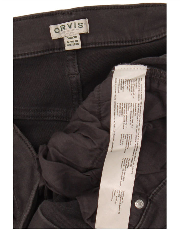 Jeans slim da uomo Orvis W38 L30 cotone grigio