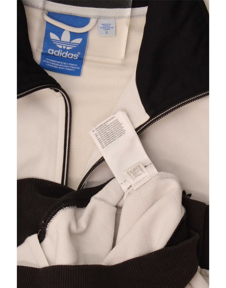 Giacca da tuta da uomo Adidas UK 10 Small Poliestere bianco