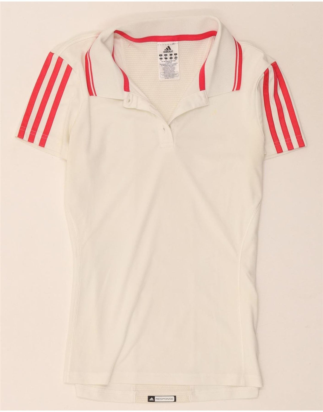 Polo Adidas da donna Climacool UK 14 poliestere bianco medio