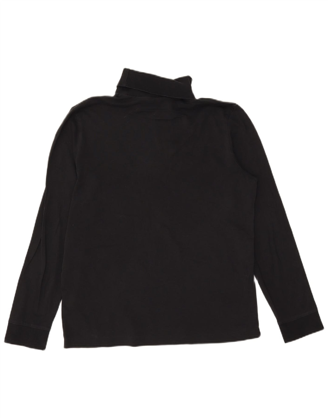 Top HUGO BOSS da uomo con collo alto a maniche lunghe in cotone nero medio
