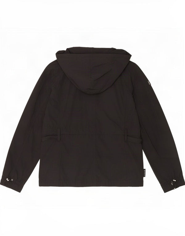 Giacca a vento con cappuccio da donna Armani Jeans US 8 poliestere medio nero