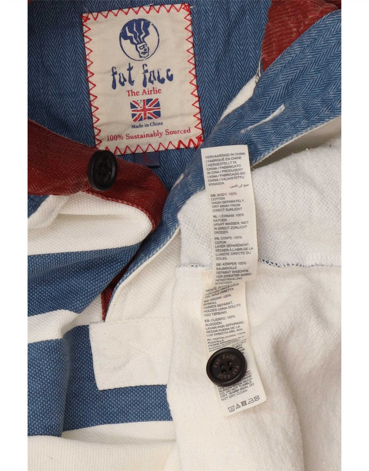 Fat Face Uomo The Airlie Felpa Maglione Medium White Colourblock
