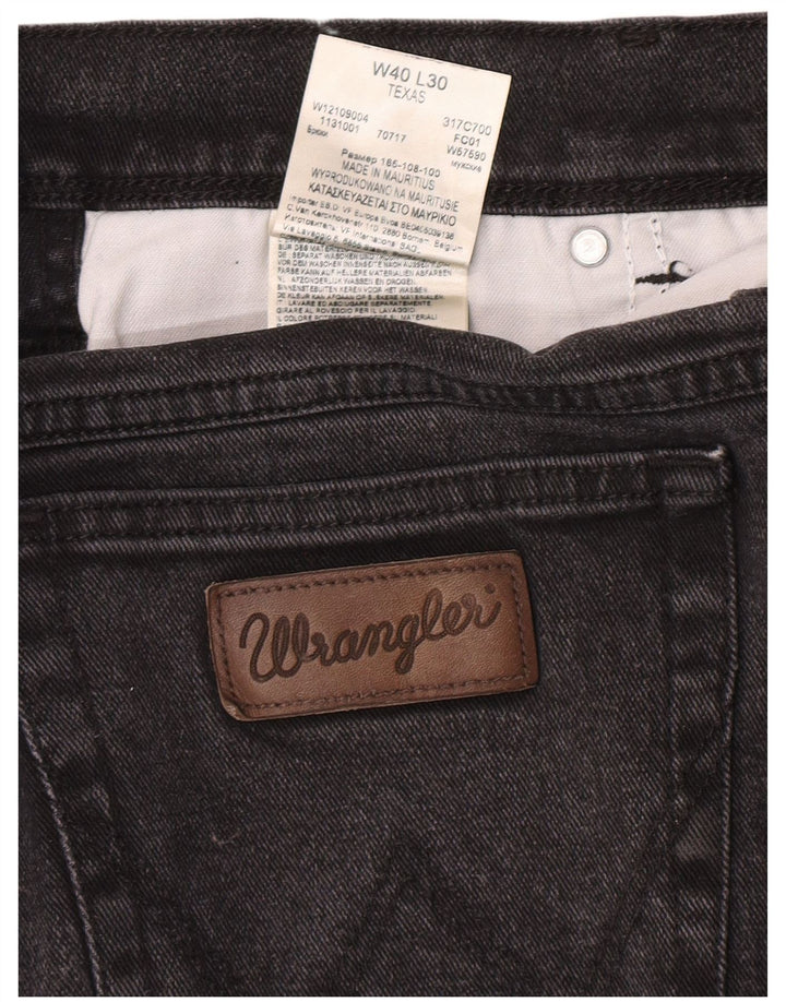 Jeans dritti da uomo Wrangler Texas W40 L30 cotone grigio