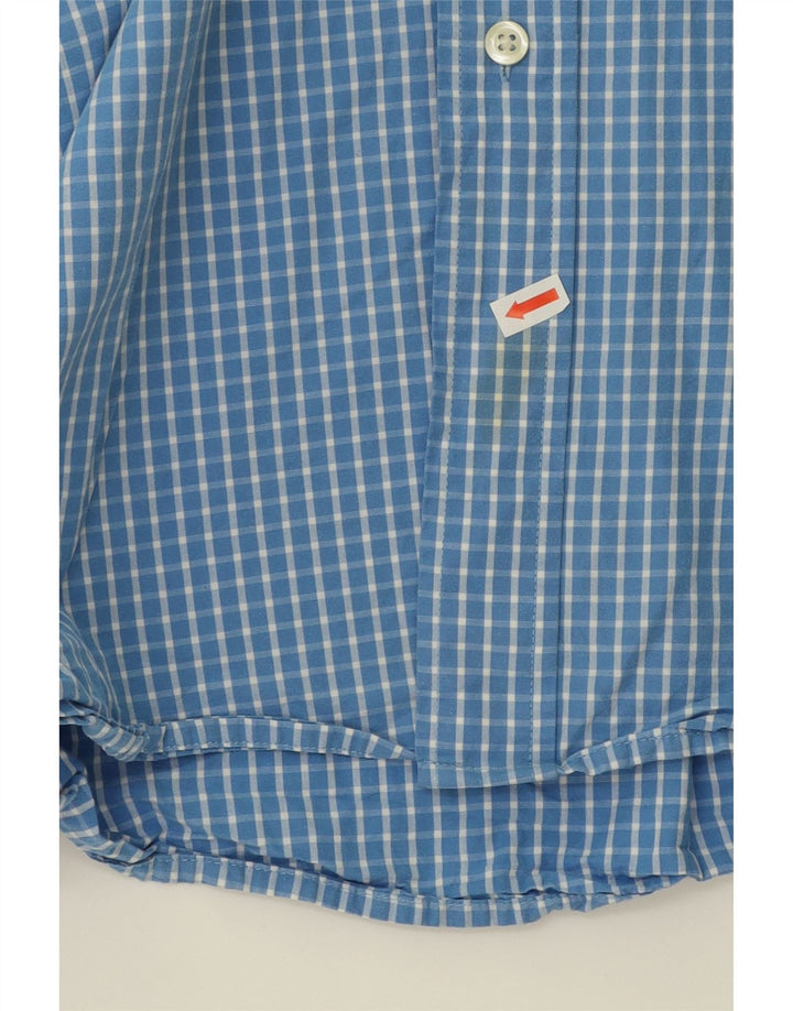 IZOD Mens Shirt 2XL Blue Check Cotton Vintage Izod and Second-Hand Izod from Messina Hembry 