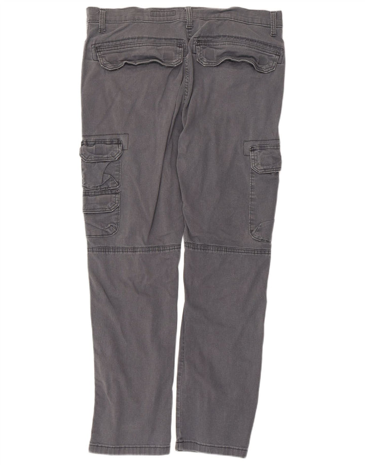 Pantaloni cargo affusolati regolari da uomo Wrangler W33 L30 in cotone grigio