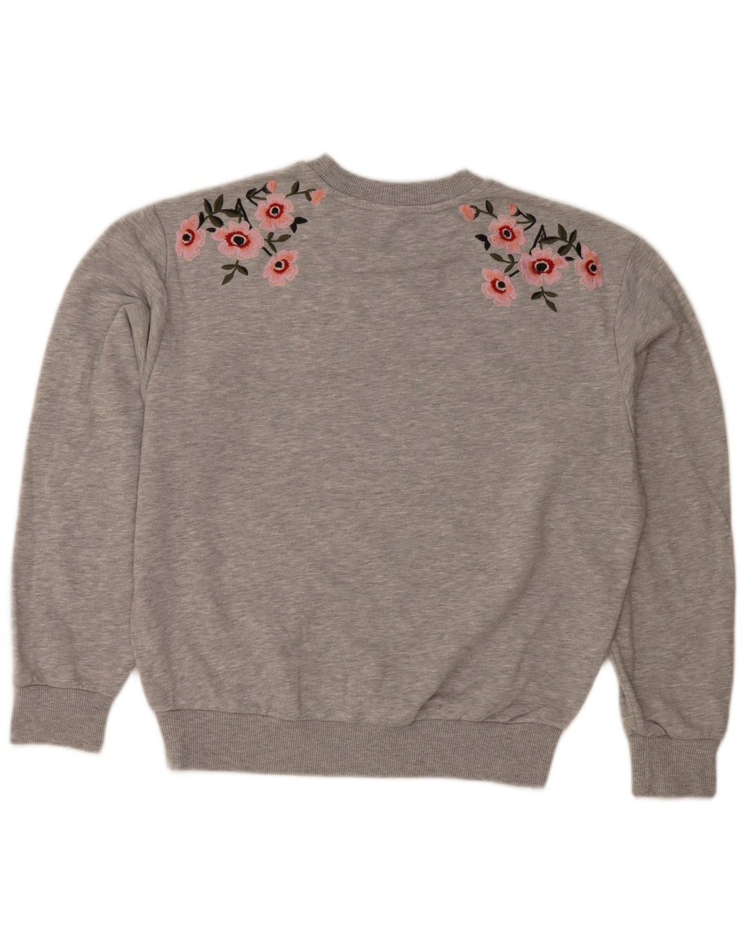 Topshop Felpa oversize da donna Maglione UK 6 XS Poliestere floreale grigio