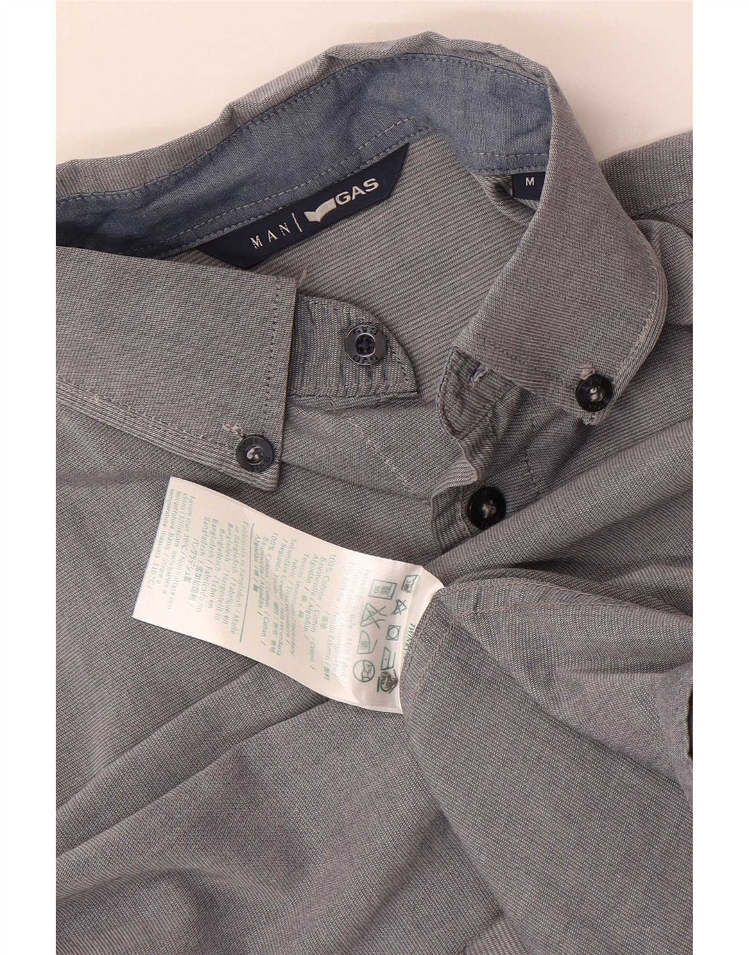 Camicia Uomo Gas Cotone Grigio Medio